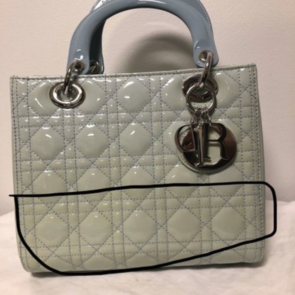 Christian Dior lady Dior patent med sz on hold - Picture 4 of 6